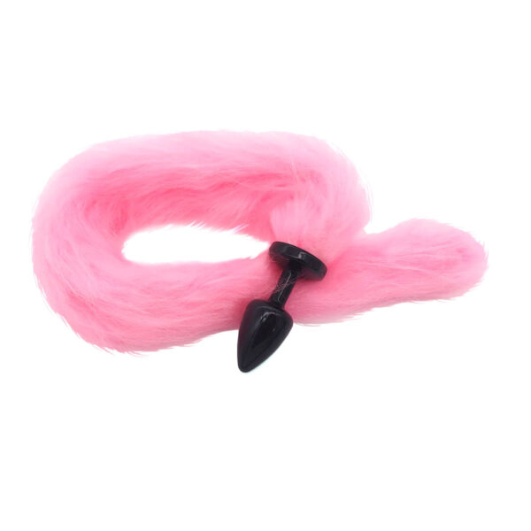 Plug Anal com Rabo Rosa Linha Less Hard