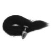 HA169CP-Cromado_1 Plug Anal com Rabo Preto Linha Less Hard