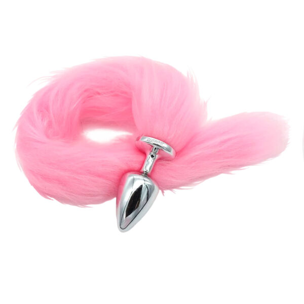 Plug Anal com Rabo Rosa Linha Less Hard