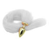 Plug Anal com Rabo Branco Linha Less Hard
