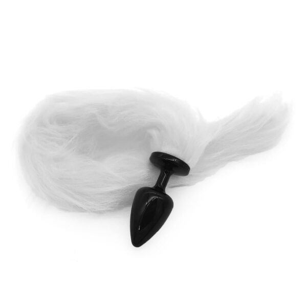 Plug Anal com Rabo Branco Linha Less Hard