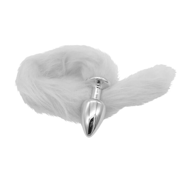 Plug Anal com Rabo Branco Linha Less Hard