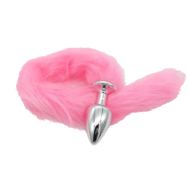 Plug Anal com Rabo Rosa Linha Less Hard