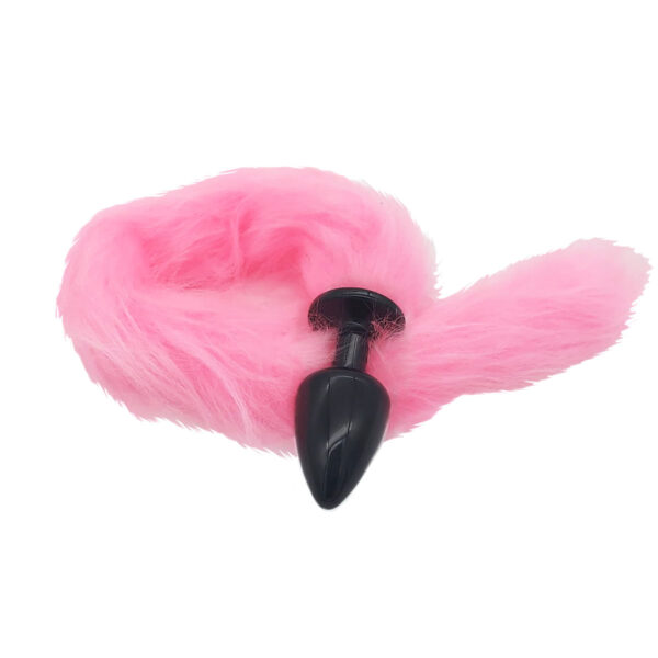 Plug Anal com Rabo Rosa Linha Less Hard
