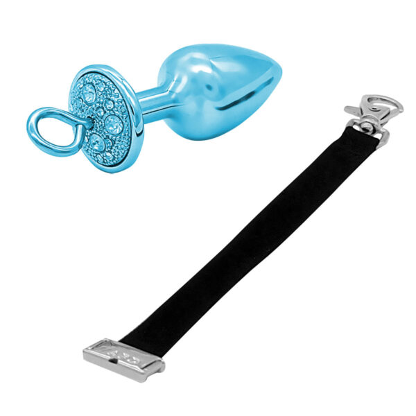 Plug Anal ABC com Pedra Colorida e Tira para Letras Personalizáveis Hard