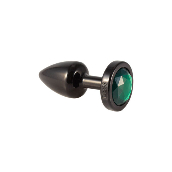 HA191P-Preto_1 Plug Anal P Metalizado com Pedra Linha Less Hard