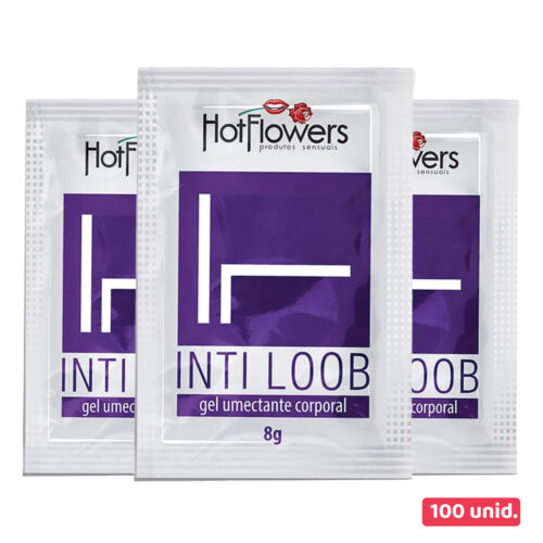 HC118-K100 Kit Gel Lubrificante Unissex Inti Loob sachê 8g com 100 unidades Hot Flowers