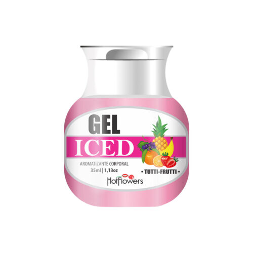 HC207_1 Gel Aromatizado Iced Tutti Frutti 35ml Hot Flowers - Sevensexshop