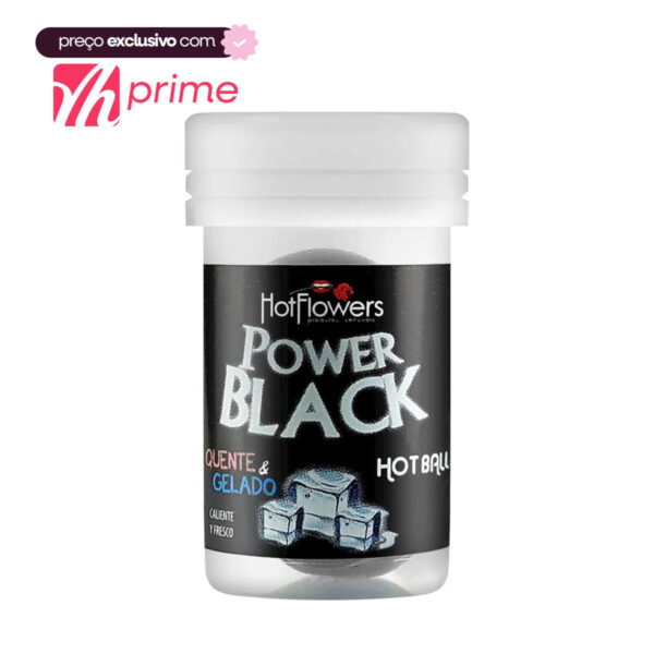 HC269_2 Hot Ball Power Black Gel Comestível Quente e Gelado Hot Flowers