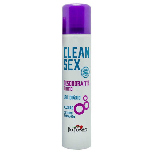 HC623_1 Clean Sex Desodorante Ìntimo de Algodão 100 ml Hot Flowers