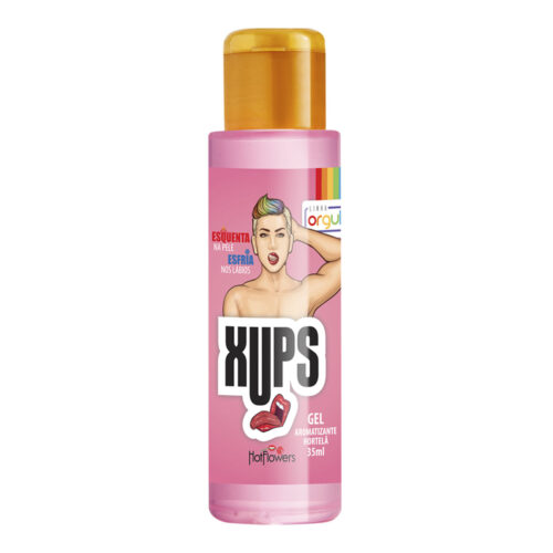 HC672_1 Xups Gel Aromatizante Esquenta e Esfria Hortelã Linha Orgulho 15g Hot Flowers