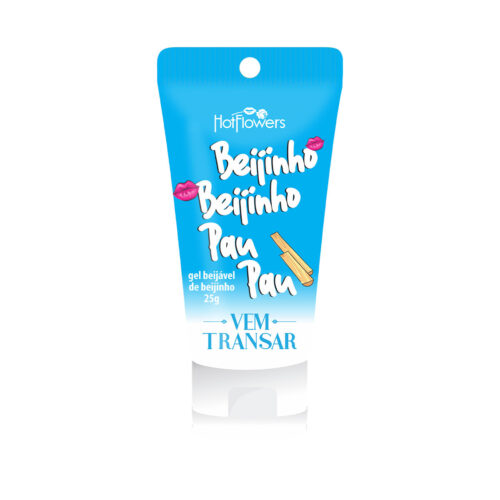 Beijinho Beijinho Pau Pau Gel Beijável 25g Linha Vem Transar Hot Flowers