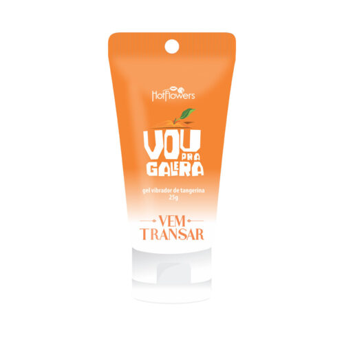 Vou pra Galera Gel Vibrador Hidratante Corporal 25g Linha Vem Transar Hot Flowers
