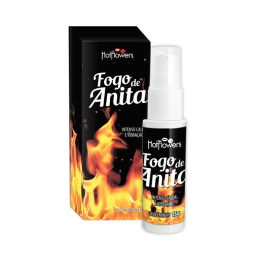 HC750_1 Fogo de Anita Gel Excitante Feminino que Esquenta e Vibra 15g Hot Flowers
