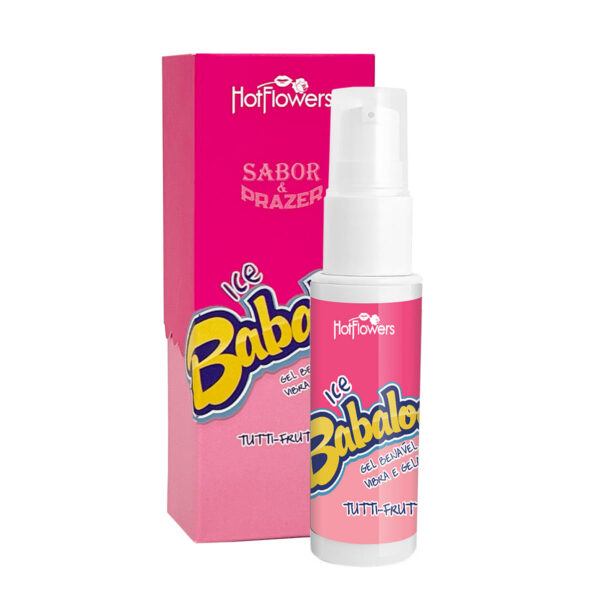 Babaloo Ice Gel Beijável Vibra e Gela 15g Hot Flowers