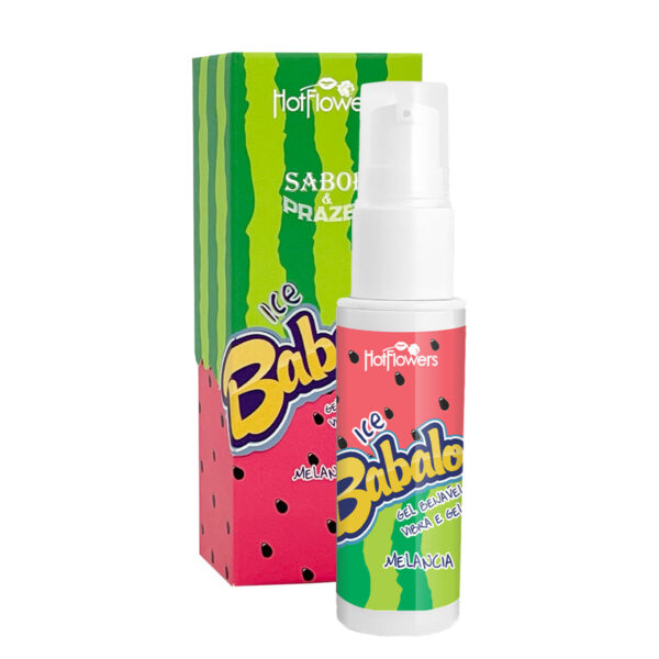 Babaloo Ice Gel Beijável Vibra e Gela 15g Hot Flowers