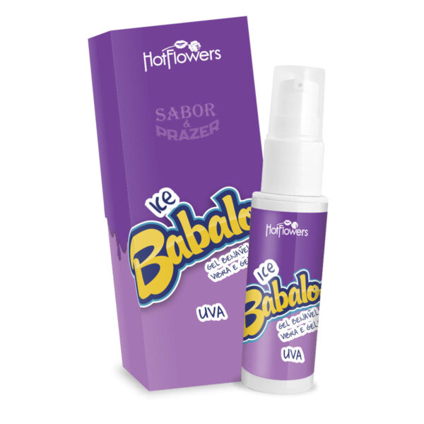 Babaloo Ice Gel Beijável Vibra e Gela 15g Hot Flowers
