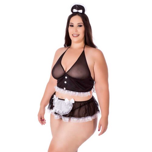 HG001_1 Fantasia Empreguete do Desejo Plus Size Hot Flowers