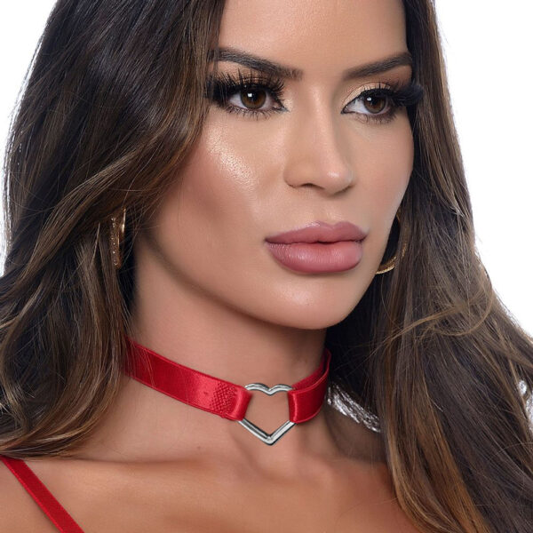 HL056-Vermelho_1 Chocker com Coração Hot Love
