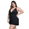 Camisola Plus com Fita em Cetim Hot Love