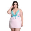 Camisola Plus com Fita em Cetim Hot Love