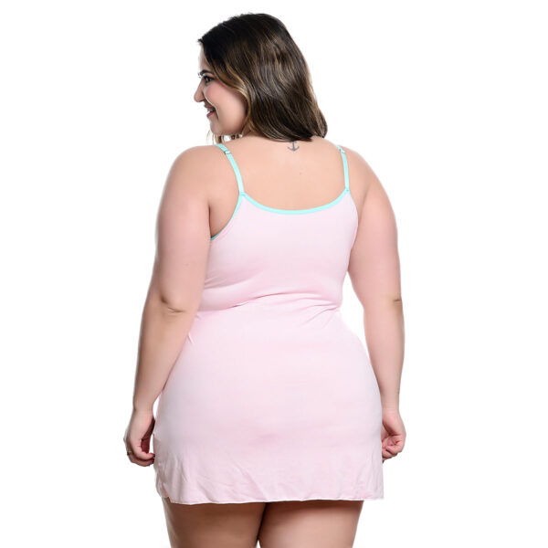 Camisola Plus com Fita em Cetim Hot Love