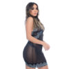Camisola em Tule com Detalhes em Renda Bicolor Hot Love