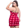 HL304-46-Coracao-Vermelho_2 Camisola Plus Estampada com Detalhes em Renda Hot Love
