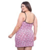 HL304-48-Rosa_3 Camisola Plus Estampada com Detalhes em Renda Hot Love