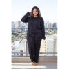 HL571-46-Preto_2 Pijama Longo Estampado Plus Hot Love