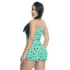 HL572-P-Verde_3 Pijama Feminino Shorts e Regata Estampa Variada Hot Love