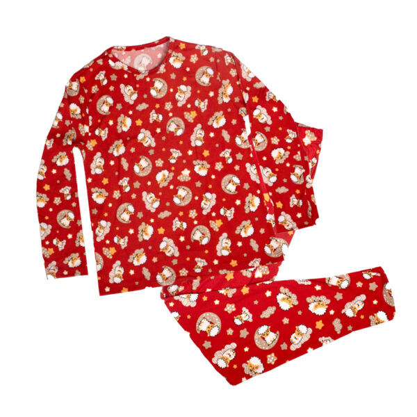 HL605-M-Marsala_1 Pijama Longo Infantil Feminino Estampado Hot Love