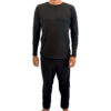 HL620-M-Preto_1 Pijama Adulto Manga Longa e Calça Masculino Hot Love