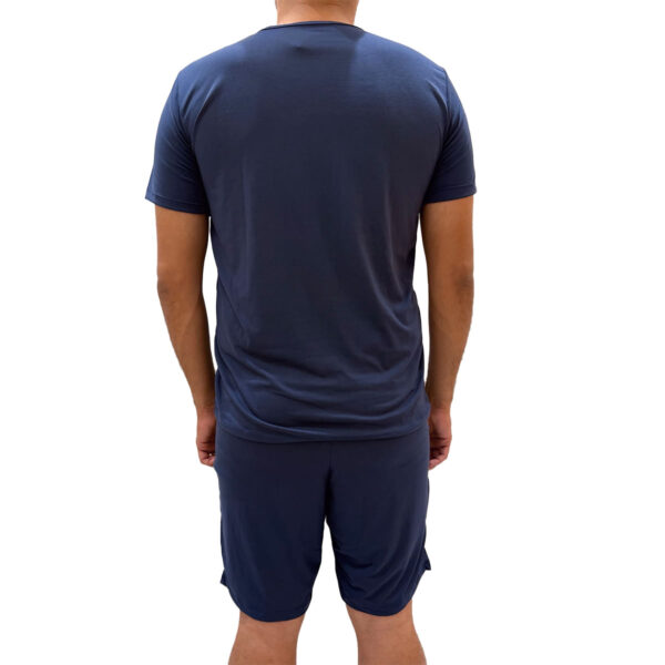 HL621-P-Marinho_2 Pijama Adulto Manga Curta e Shorts Masculino Hot Love