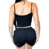HL637-M-Preto_2 Pijama Feminino Curto com Short e Regata Cropped Gato Meow Hot Love