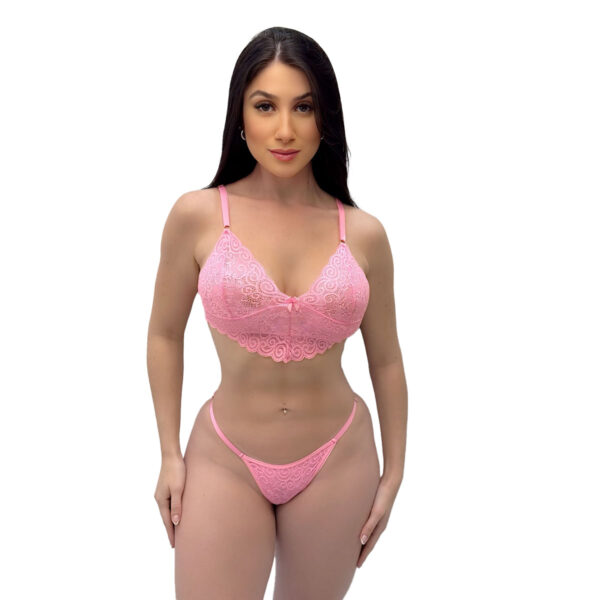HL674-G-Pantera_3 Conjunto Personalizável Fio Dental com Lacinho e Sutiã Rendado Hot Love