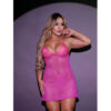 HL718-P-Pink_1 Camisola Anitta em Tule Rendada com Lacinho Hot Love