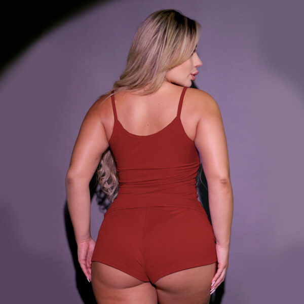 HL738-M-Marsala_3 Pijama com Regata e Shorts Canelados Hot Love