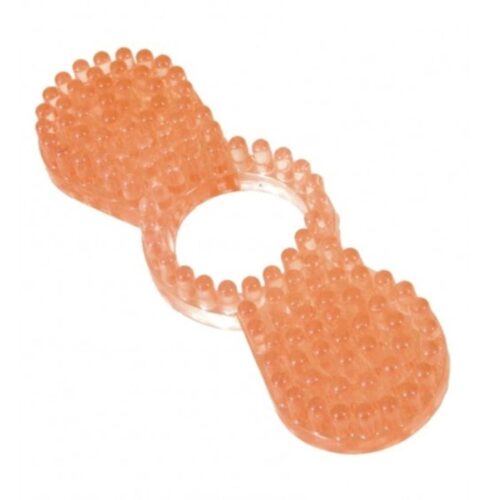 HZ320NBege_1 Anel Estimulador Duplo Hot Flowers - Sevensexshop