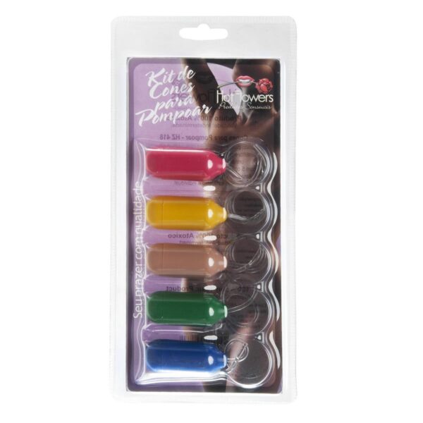 HZ418_1 Kit Cones para Pompoar Hot Flowers - Sevensexshop