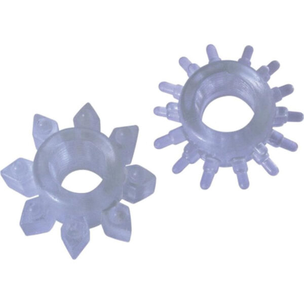 HZ435T_1 Anel Estimulador com Saliência Transparente Hot Flowers - Sevensexshop