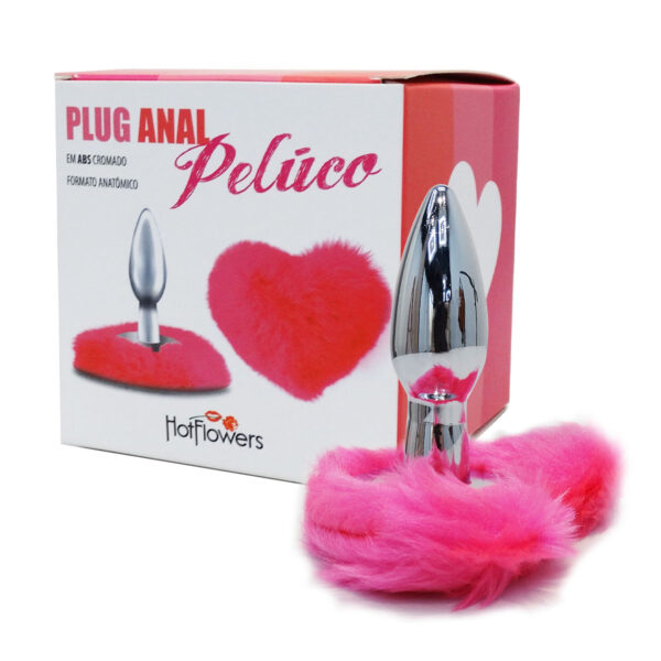 Plug Anal Pelúco com Formato de Coração Hot Flowers