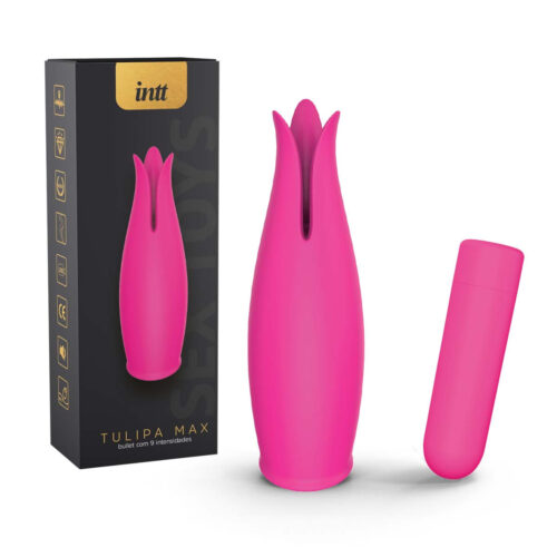 IM0116_1 Tulipa Max Vibrador Bullet com 9 Modos de Vibração Intt