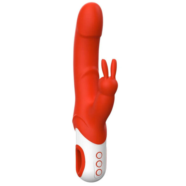 IM0223-Vermelho_1 Crazy Rabbit Vibrador com Estimulador Luxury Intt
