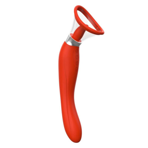 IM0224-Vermelho_1 Power Licking Vibrador com Sugador 3 em 1 Luxury Intt