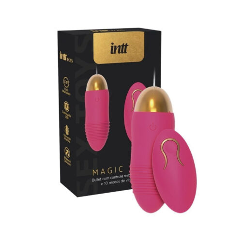 IM0269-Rosa_2 Magic Egg Bullet Com Controle sem Fio e 10 Modos de Vibração Intt
