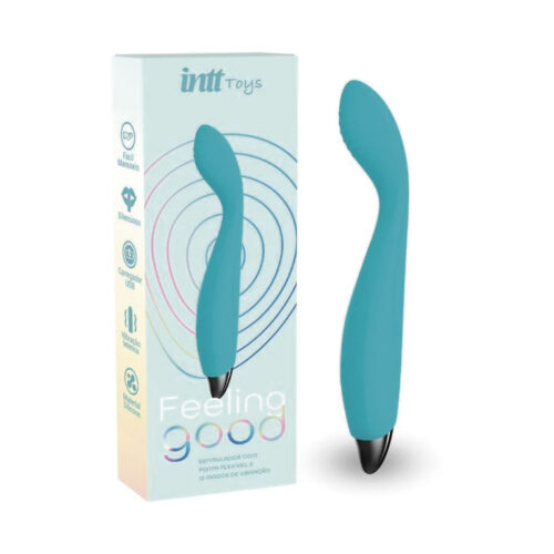 IM0274-Azul-Claro_2 Feeling Good Vibrador Flexível com 10 Modos de Vibração Intt