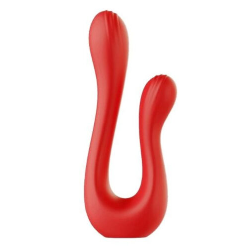 IM0412-Vermelho_1 Double Passion Vibrador Duplo Flexível Linha Intt Luxury Multivelocidade