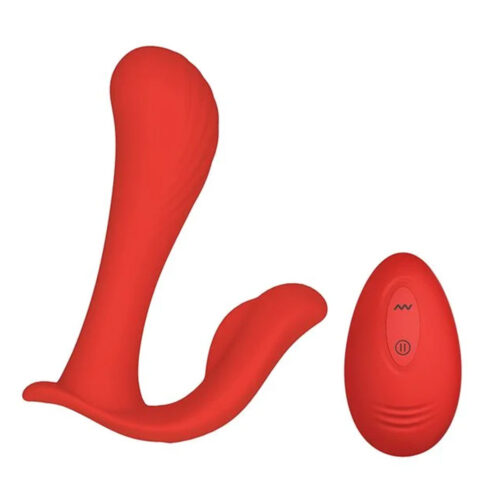 IM0422-Vermelho_1 Heaven Vibrador de Dupla Estimulação com 10 Modos Linha Luxury Intt