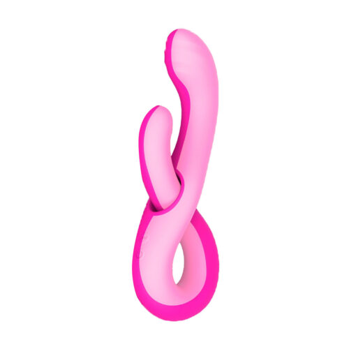 IM0453-Rosa_1 Medusa Vibrador Flexível 2 Em 1 Com Dupla Estimulação Intt